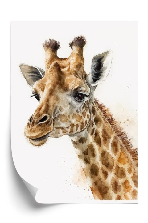 Plakat Żyrafa Z Długą Szyją