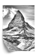 Plakat Alpy Szwajcarskie Czarno Biały Pejzaż