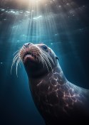 Plakat Foka W Głębi Oceanu