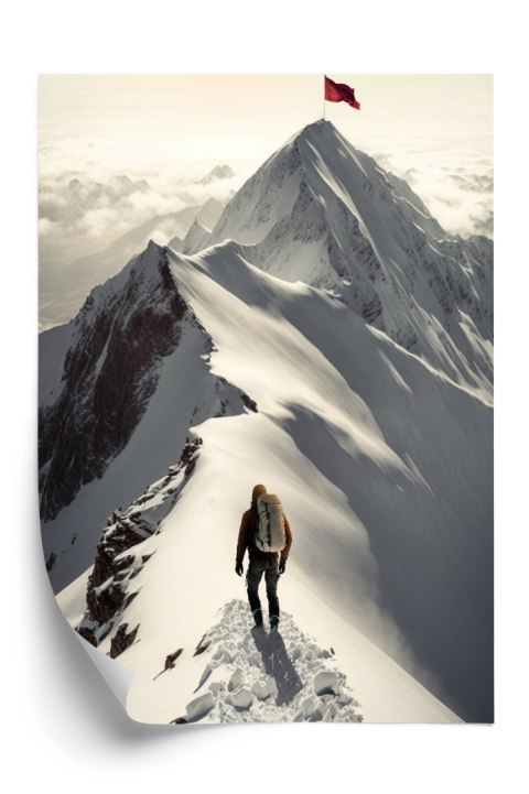 Plakat Górska Przygoda Zdobywanie Szczytu