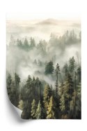 Plakat Górski Las We Mgle Akwarela