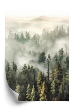 Plakat Górski Las We Mgle Akwarela