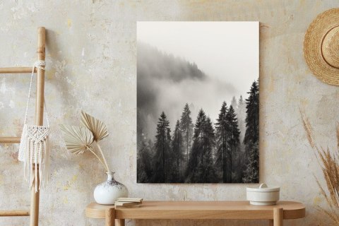 Plakat Halny Las Z Gęstą Mgłą