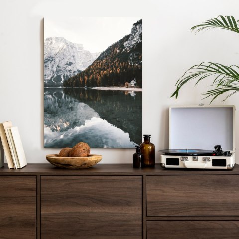 Plakat Jesienny Las Nad Górskim Jeziorem We Włoszech