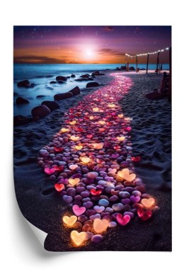 Plakat Kamienie W Kształcie Serca Na Tropikalnej Plaży