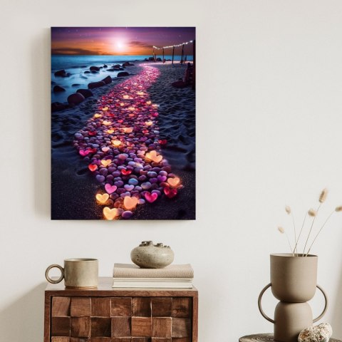 Plakat Kamienie W Kształcie Serca Na Tropikalnej Plaży