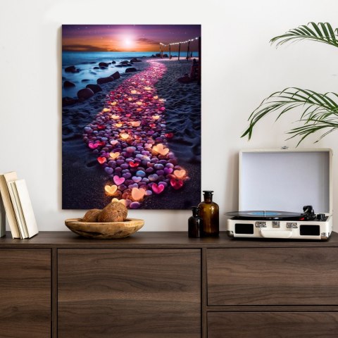 Plakat Kamienie W Kształcie Serca Na Tropikalnej Plaży