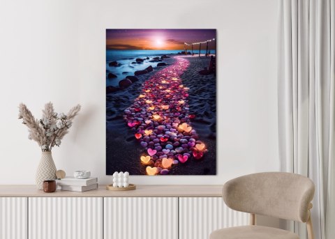 Plakat Kamienie W Kształcie Serca Na Tropikalnej Plaży