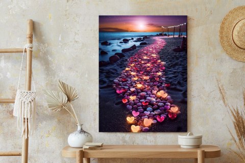 Plakat Kamienie W Kształcie Serca Na Tropikalnej Plaży