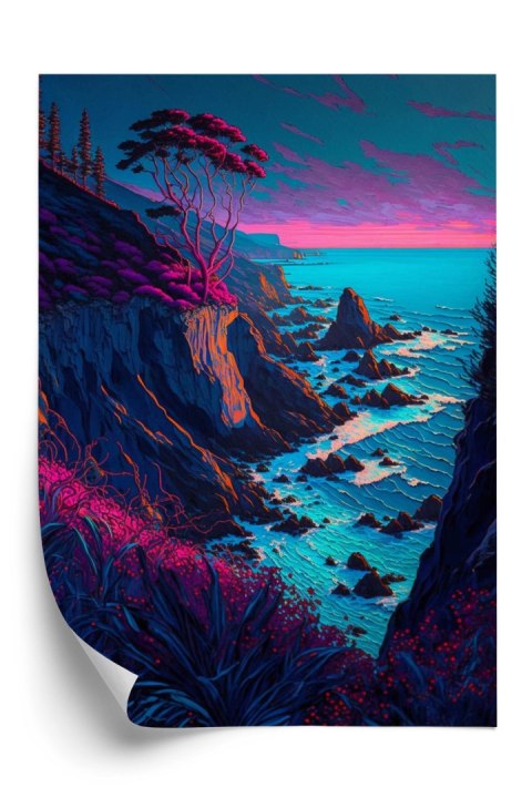 Plakat Klify Na Morskim Wybrzeżu Abstrakcja