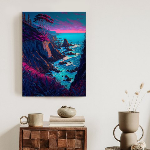 Plakat Klify Na Morskim Wybrzeżu Abstrakcja