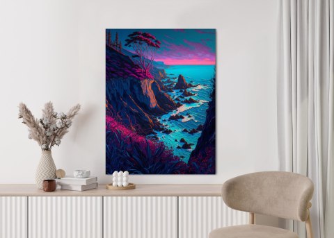 Plakat Klify Na Morskim Wybrzeżu Abstrakcja