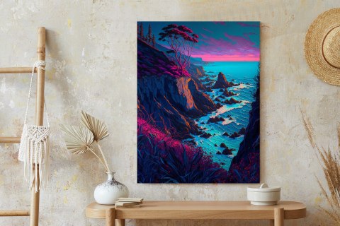 Plakat Klify Na Morskim Wybrzeżu Abstrakcja