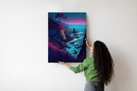 Plakat Klify Na Morskim Wybrzeżu Abstrakcja