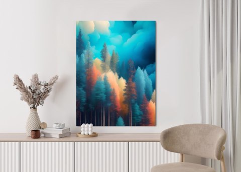 Plakat Kolorowy Las Abstrakcja