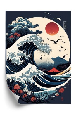 Plakat Krajobraz W Stylu Japońskim Abstrakcja