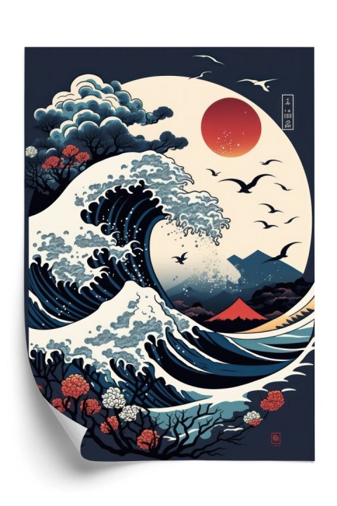 Plakat Krajobraz W Stylu Japońskim Abstrakcja