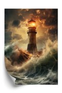 Plakat Latarnia Morska Podczas Sztormu