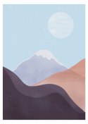 Plakat Minimalistyczny Geometryczny Krajobraz Górski