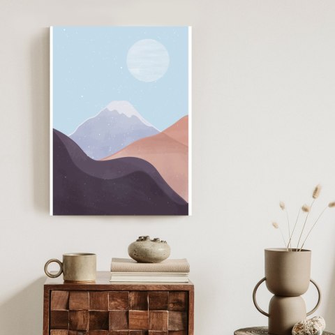 Plakat Minimalistyczny Geometryczny Krajobraz Górski
