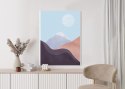 Plakat Minimalistyczny Geometryczny Krajobraz Górski