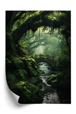 Plakat Most I Rzeka W Zielonej Dżungli