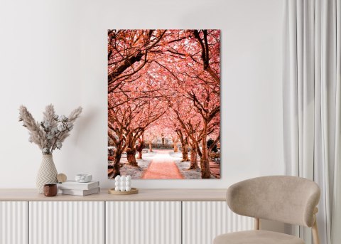 Plakat Różowe Drzewa Jesienny Krajobraz