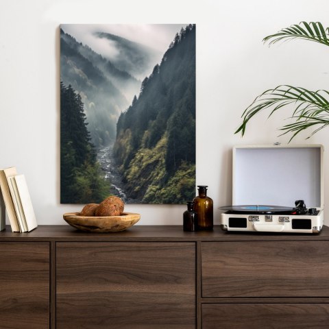 Plakat Strumyk I Górski Las We Mgle