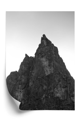 Plakat Szczyt Górski W Czarno Białych Kolorach