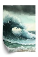 Plakat Załamująca Się Fala Oceanu
