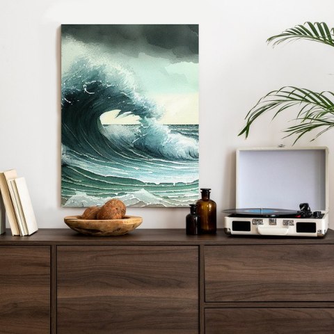 Plakat Załamująca Się Fala Oceanu