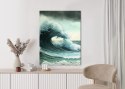 Plakat Załamująca Się Fala Oceanu