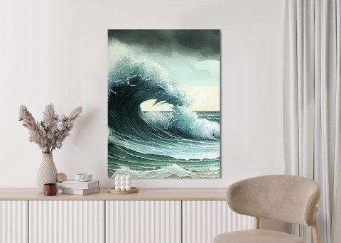 Plakat Załamująca Się Fala Oceanu