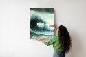 Plakat Załamująca Się Fala Oceanu