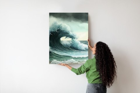 Plakat Załamująca Się Fala Oceanu