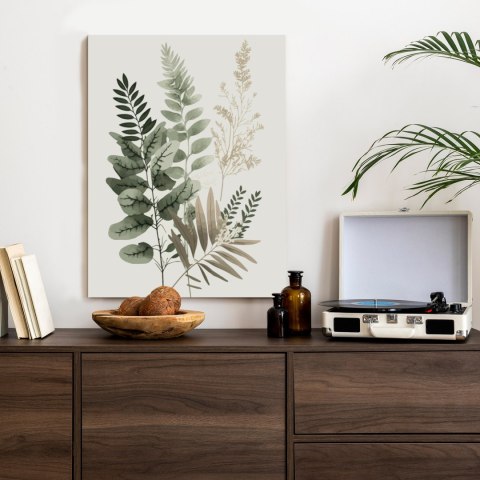 Plakat Akwarelowe Gałązki Roślin Z Liśćmi