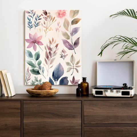 Plakat Barwne Liście Malowane Akwarelą