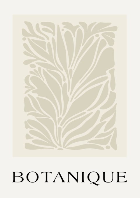 Plakat Botaniczna Kompozycja Z Liści Retro