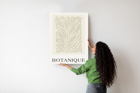 Plakat Botaniczna Kompozycja Z Liści Retro