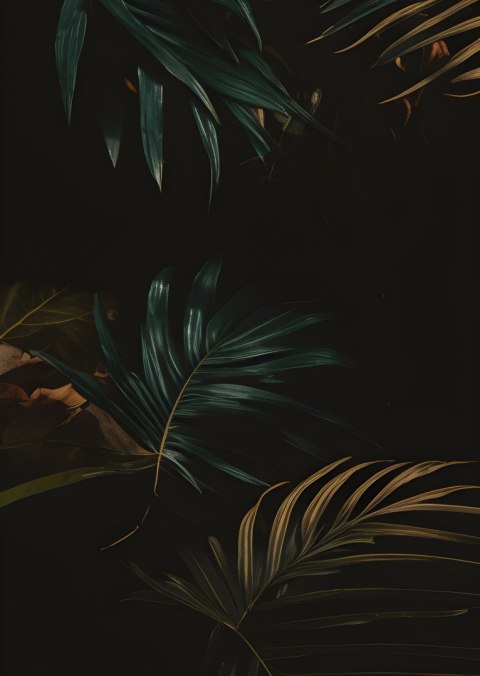 Plakat Ciemne Liście W Nocy