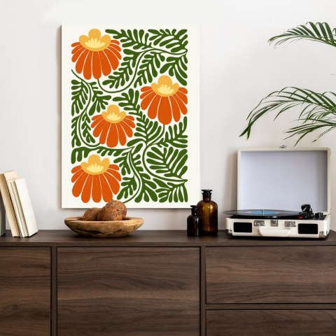 Plakat Czerwone Kwiaty W Stylu Matisse'a