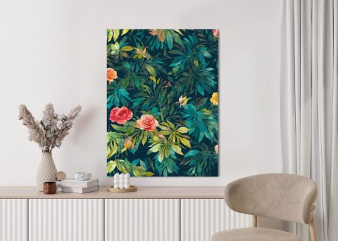 Plakat Dzikie Róże Akwarela