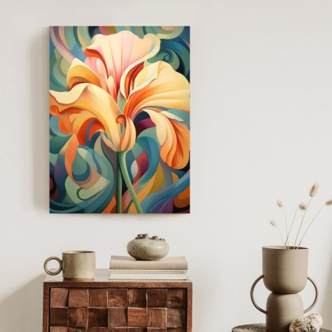 Plakat Irys Na Kolorowym Abstrakcyjnym Tle