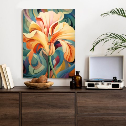 Plakat Irys Na Kolorowym Abstrakcyjnym Tle