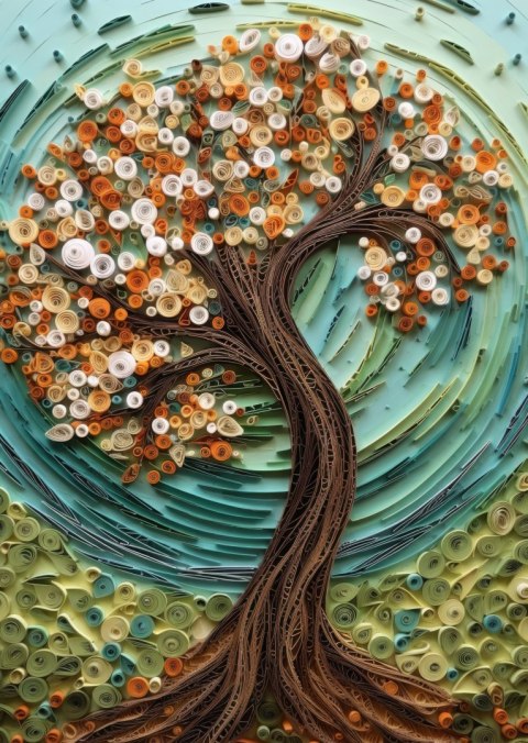 Plakat Jesienne Drzewo Abstrakcja