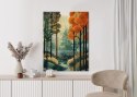Plakat Jesienny Krajobraz Z Lasem Abstrakcja