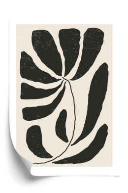 Plakat Kwiat Z Liśćmi W Stylu Matisse