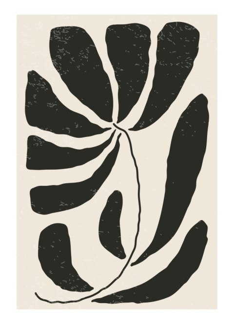 Plakat Kwiat Z Liśćmi W Stylu Matisse