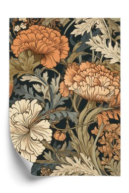 Plakat Kwiaty I Liście Retro Vintage