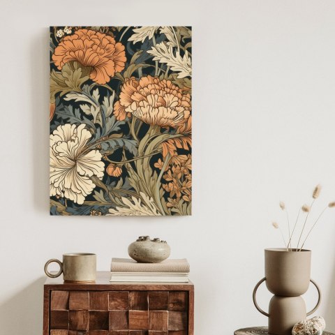 Plakat Kwiaty I Liście Retro Vintage